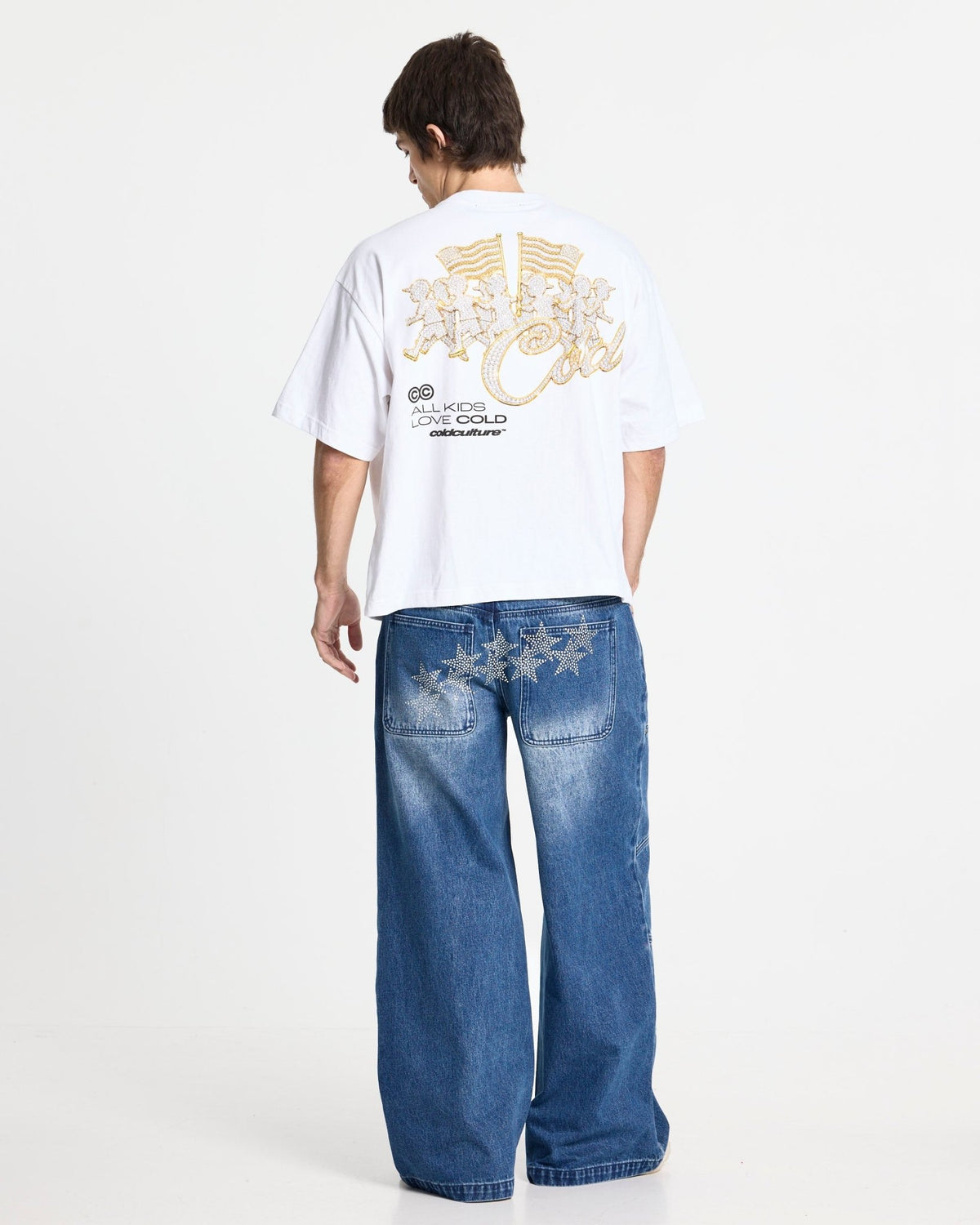 GOLD PARADE TEE WHITE - Cold Culture