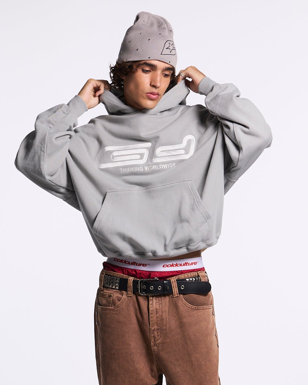 GRAFFITI HOODIE GREY - COLD CULTURE