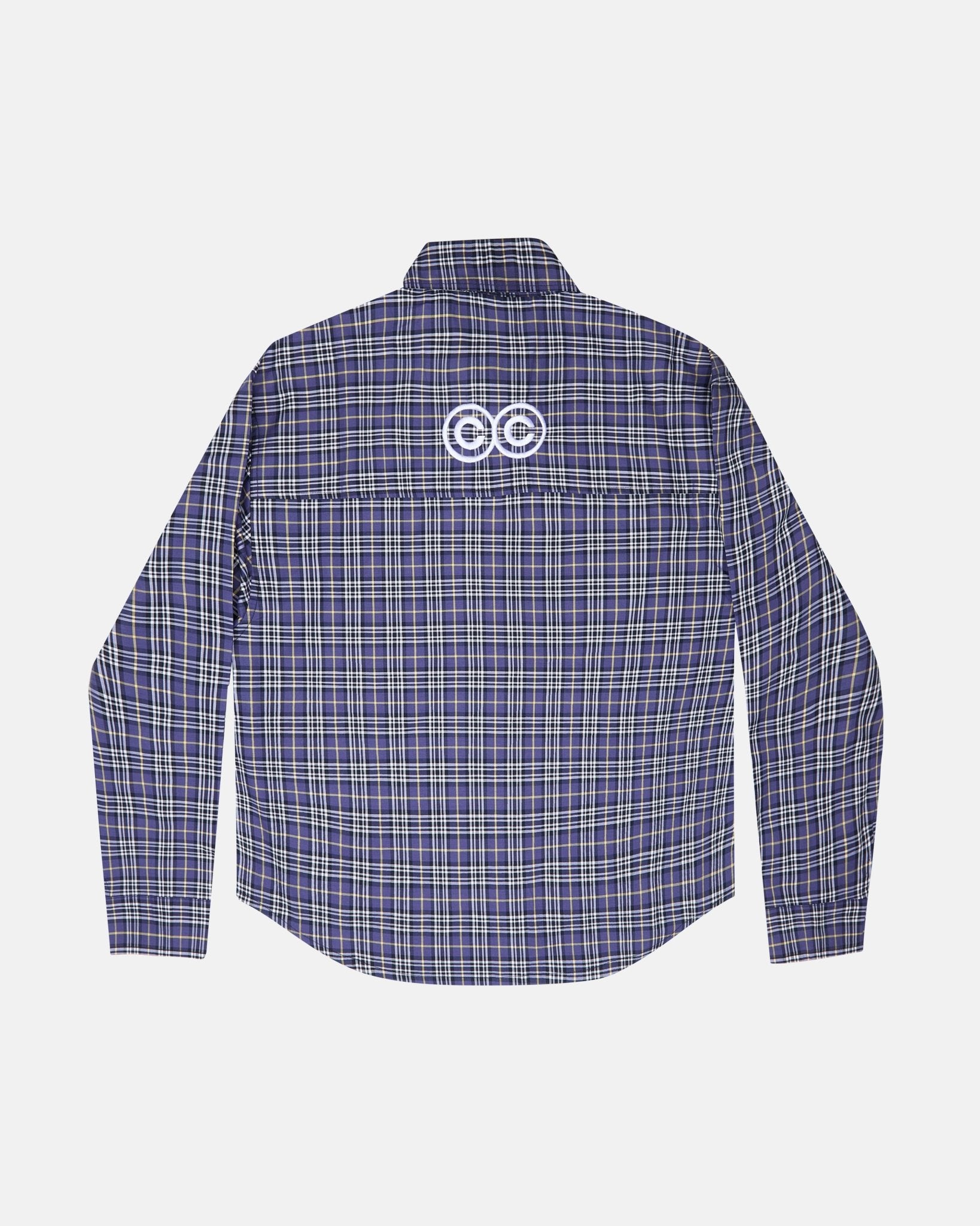 GRID SHIRT TARTAN DARK BLUE/GRAY - Cold Culture