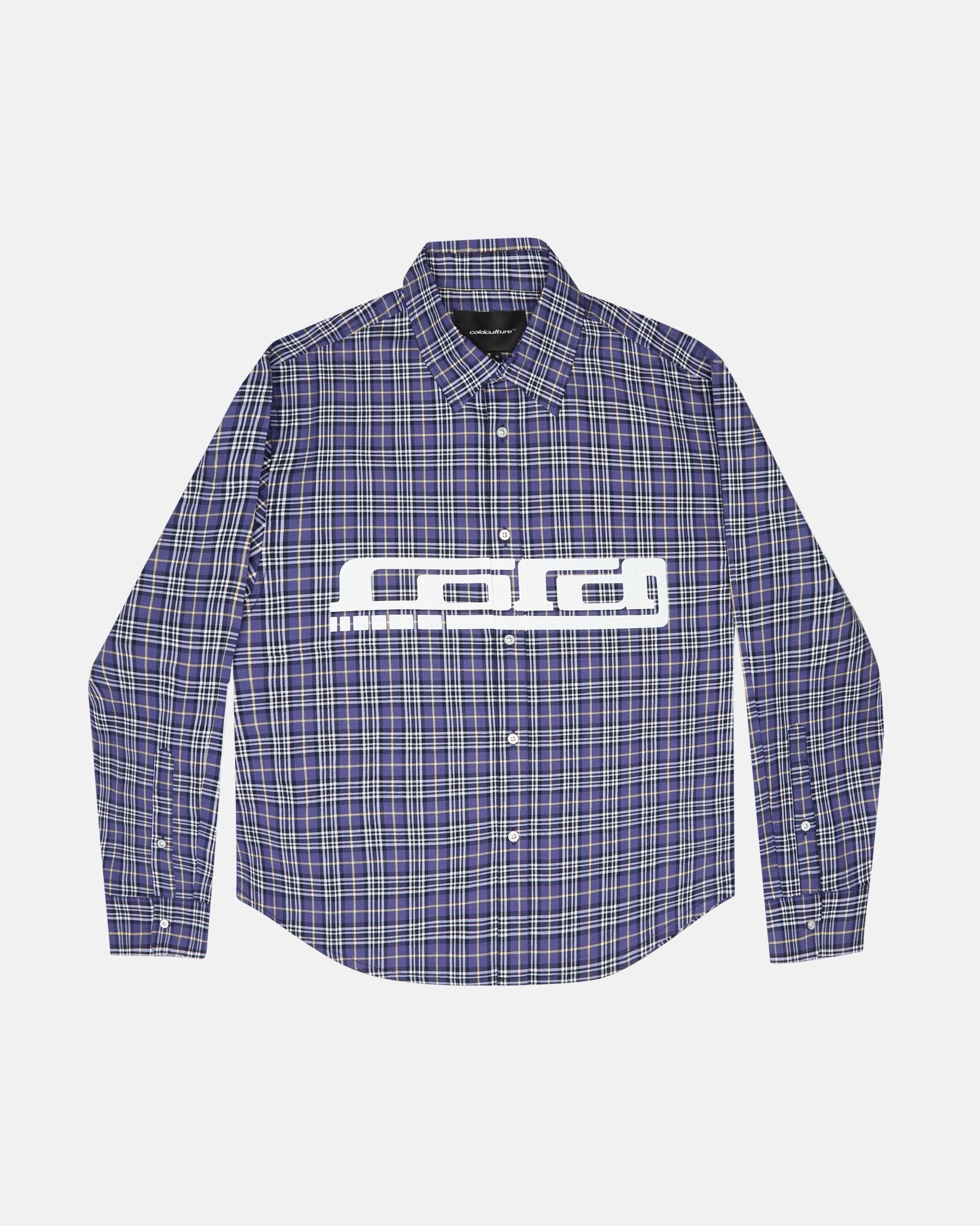 GRID SHIRT TARTAN DARK BLUE/GRAY - Cold Culture