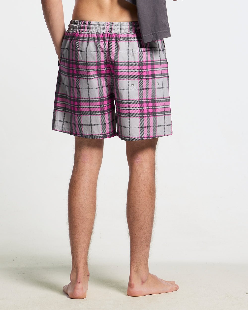 GRID SWIMSHORTS PINK - Cold Culture