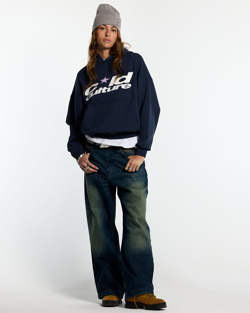 HARPER HOODIE OFF BLUE - COLD CULTURE