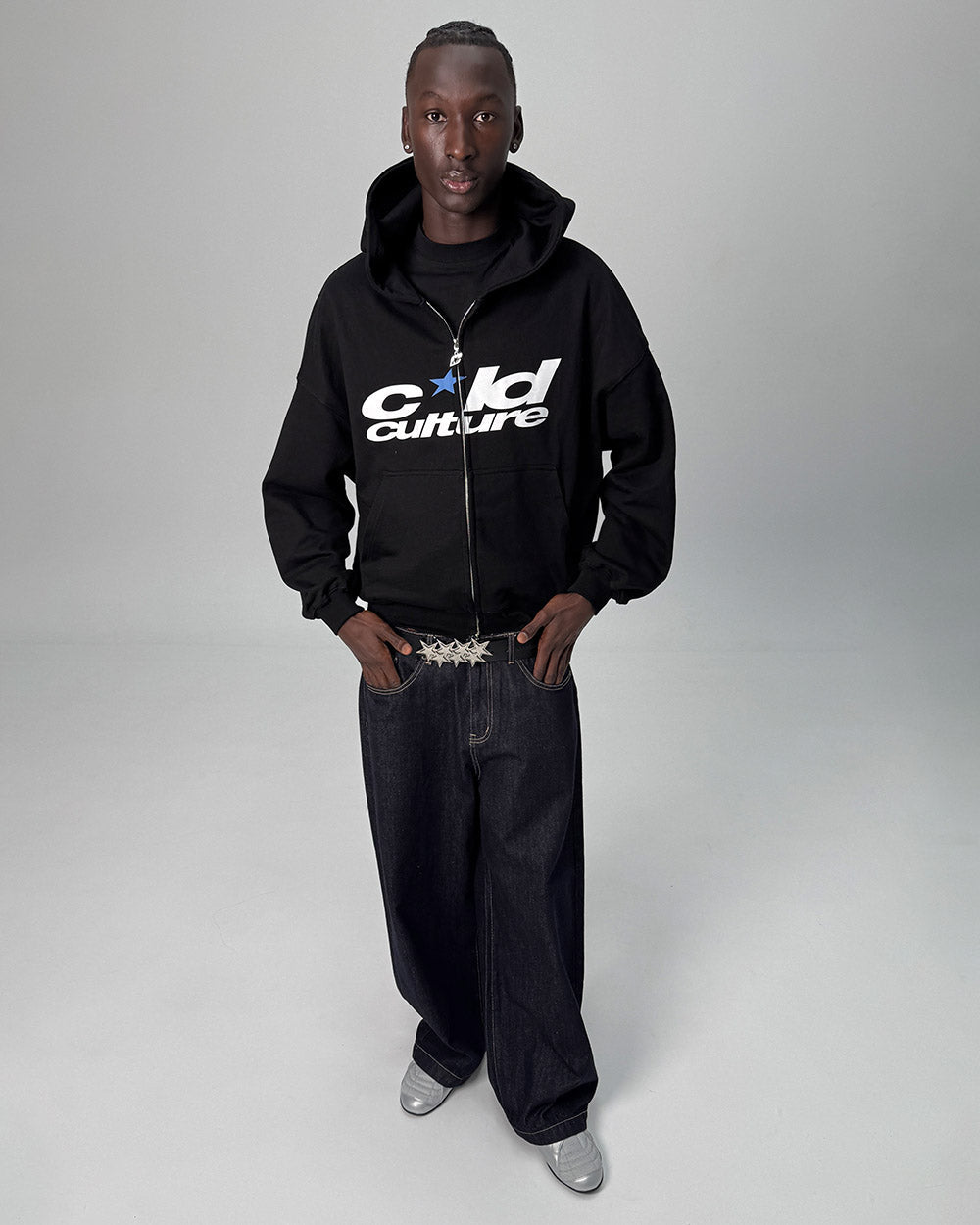 HARPER ZIP HOODIE BLACK - Cold Culture