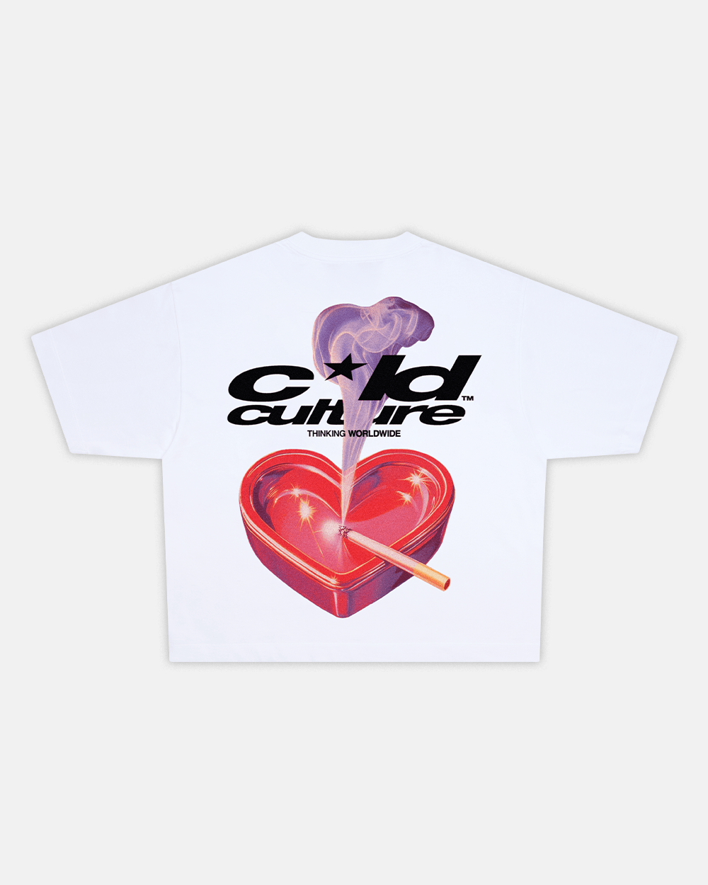 HEART ASHTRAY TEE WHITE - COLD CULTURE