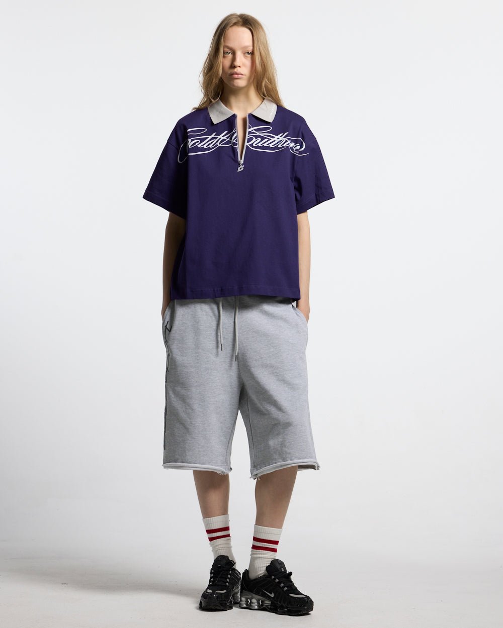 HEAT GYM POLO NAVY - Cold Culture #woman