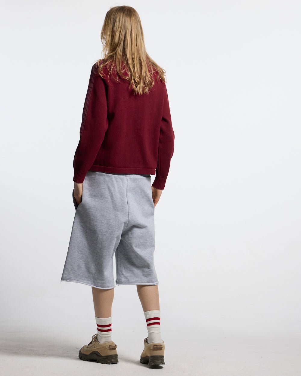 HIGHWAY QUARTER ZIP KNIT BURGUNDY - Cold Culture #woman