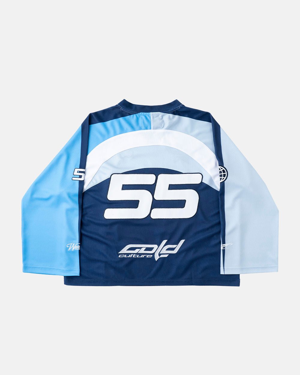 HOCKEY PLAYER LONGSLEEVE TEE NAVY/GLOSS BLUE - COLD CULTURE