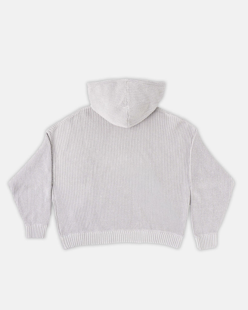 HORSE KNITTED HOODIE PEARL GREY - COLD CULTURE