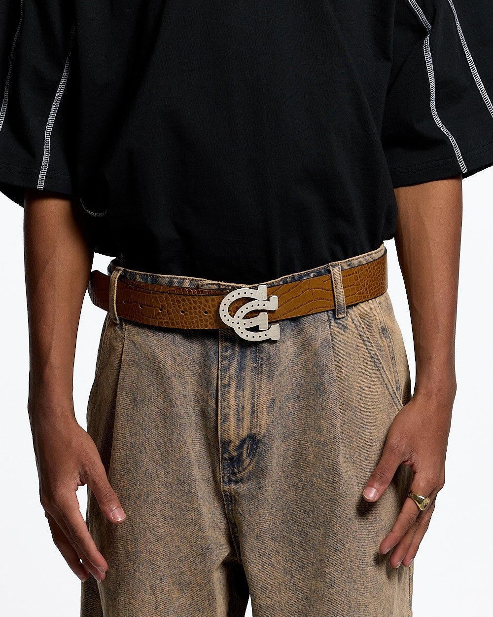 HORSESHOE BELT TESTA CROCODILE - COLD CULTURE