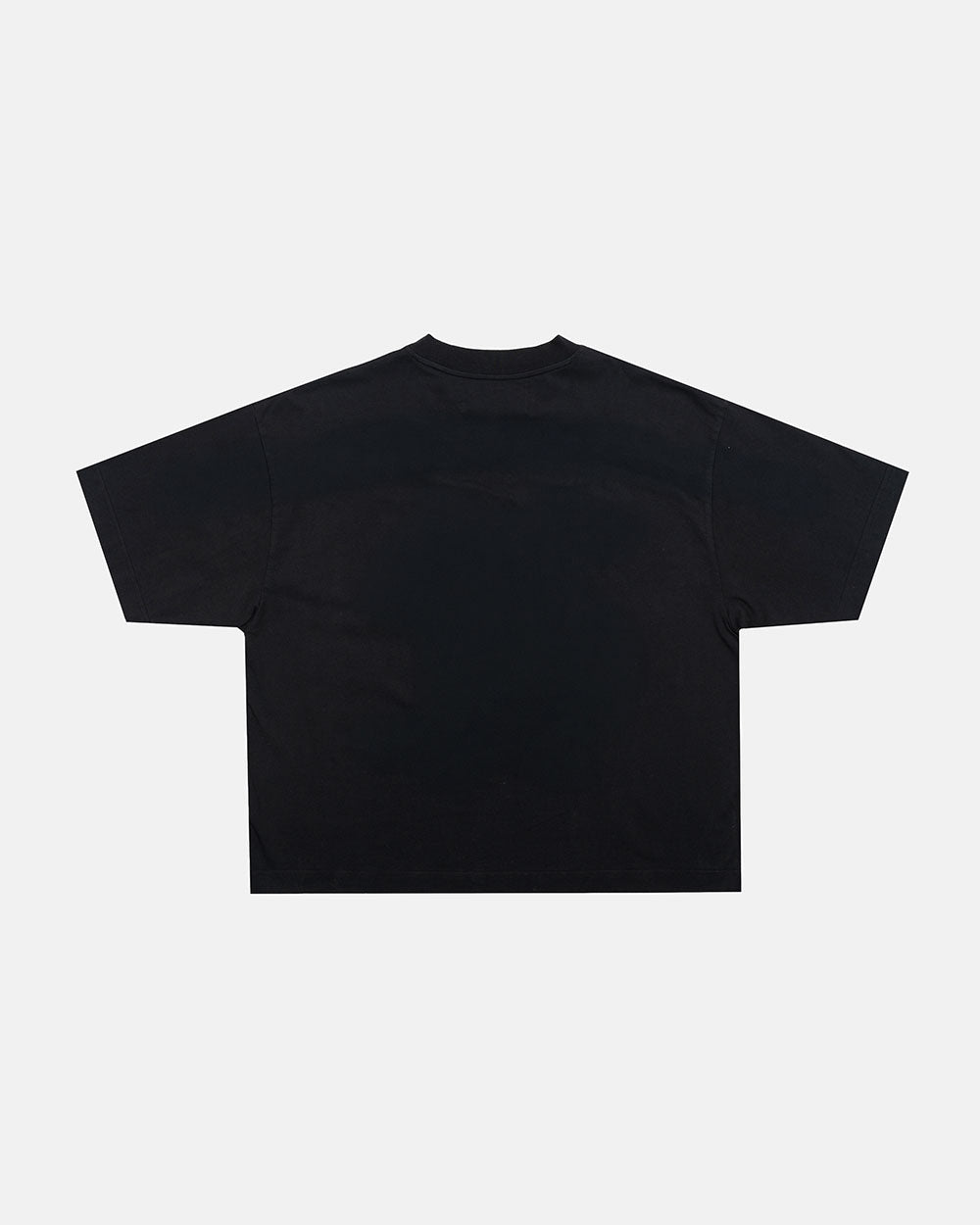 HOT TEE BLACK - black slogan print tee, back view - Cold Culture