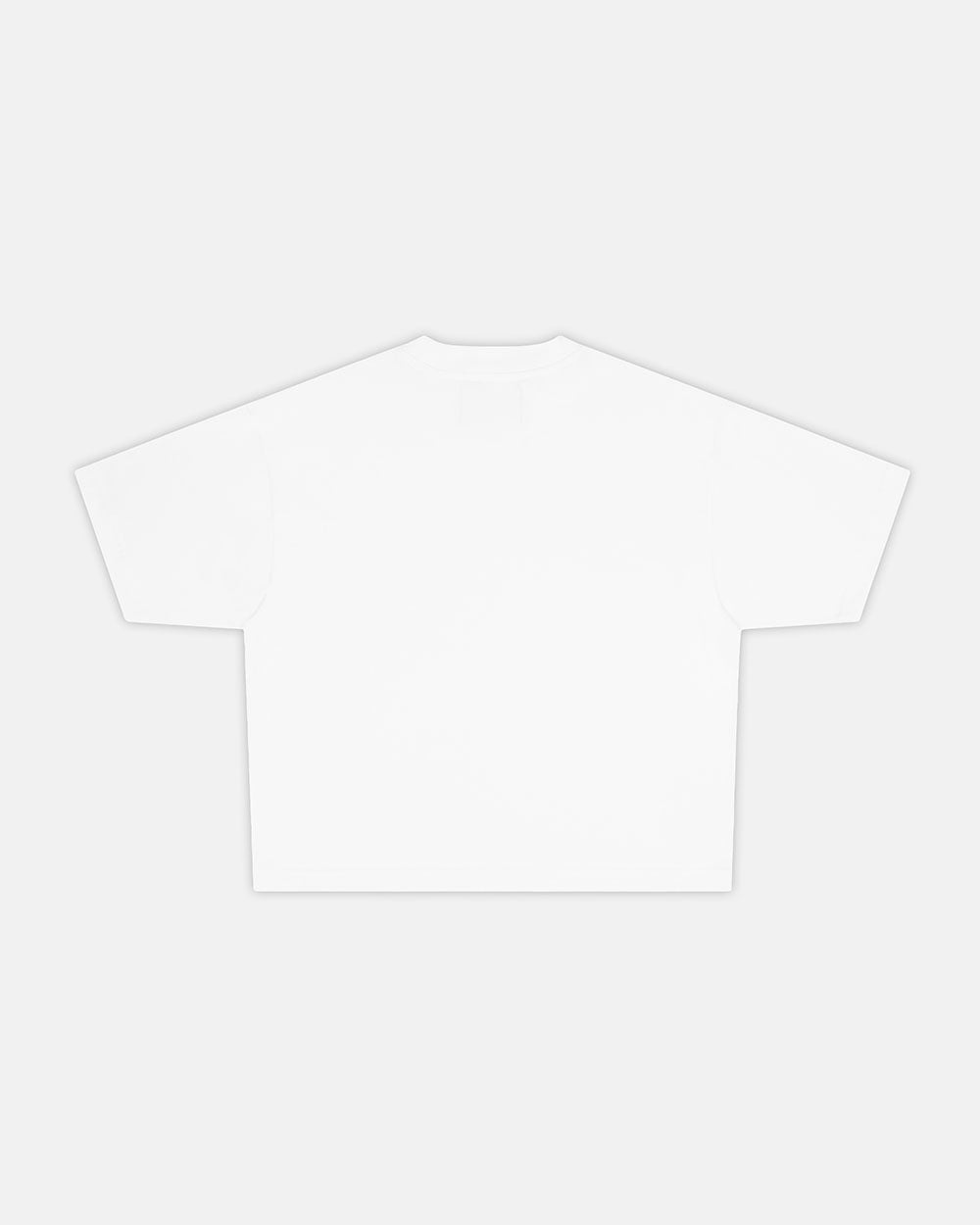 HOT TEE WHITE - white slogan print tee, back view - Cold Culture