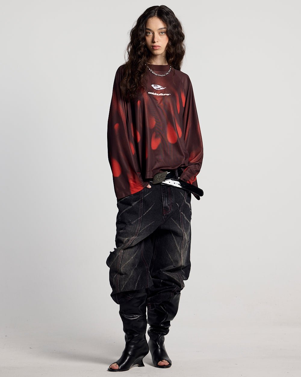 IGNITE LONGSLEEVE BLACK & RED - Cold Culture