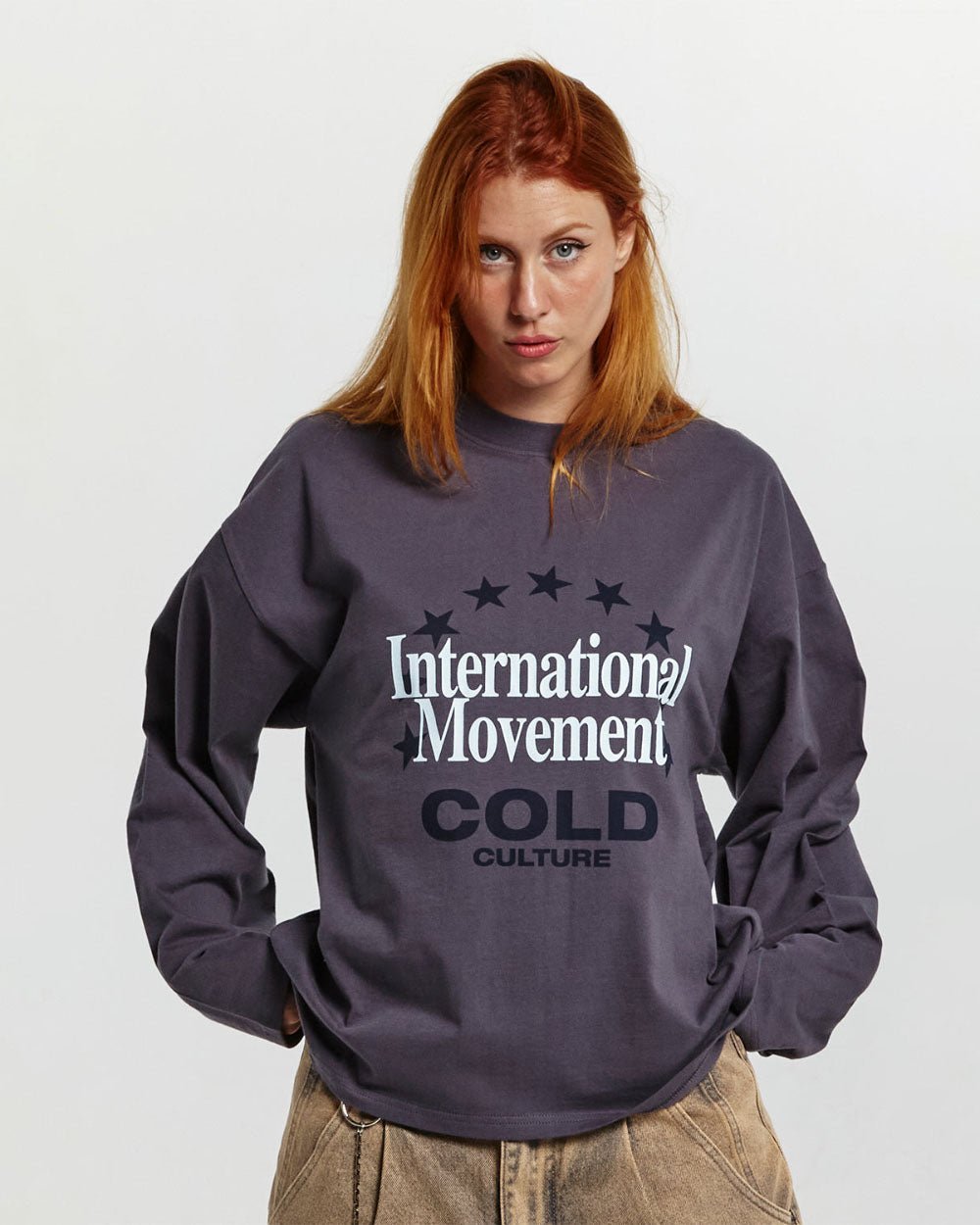 I.M LONGSLEEVE TEE DARK BLUE - COLD CULTURE
