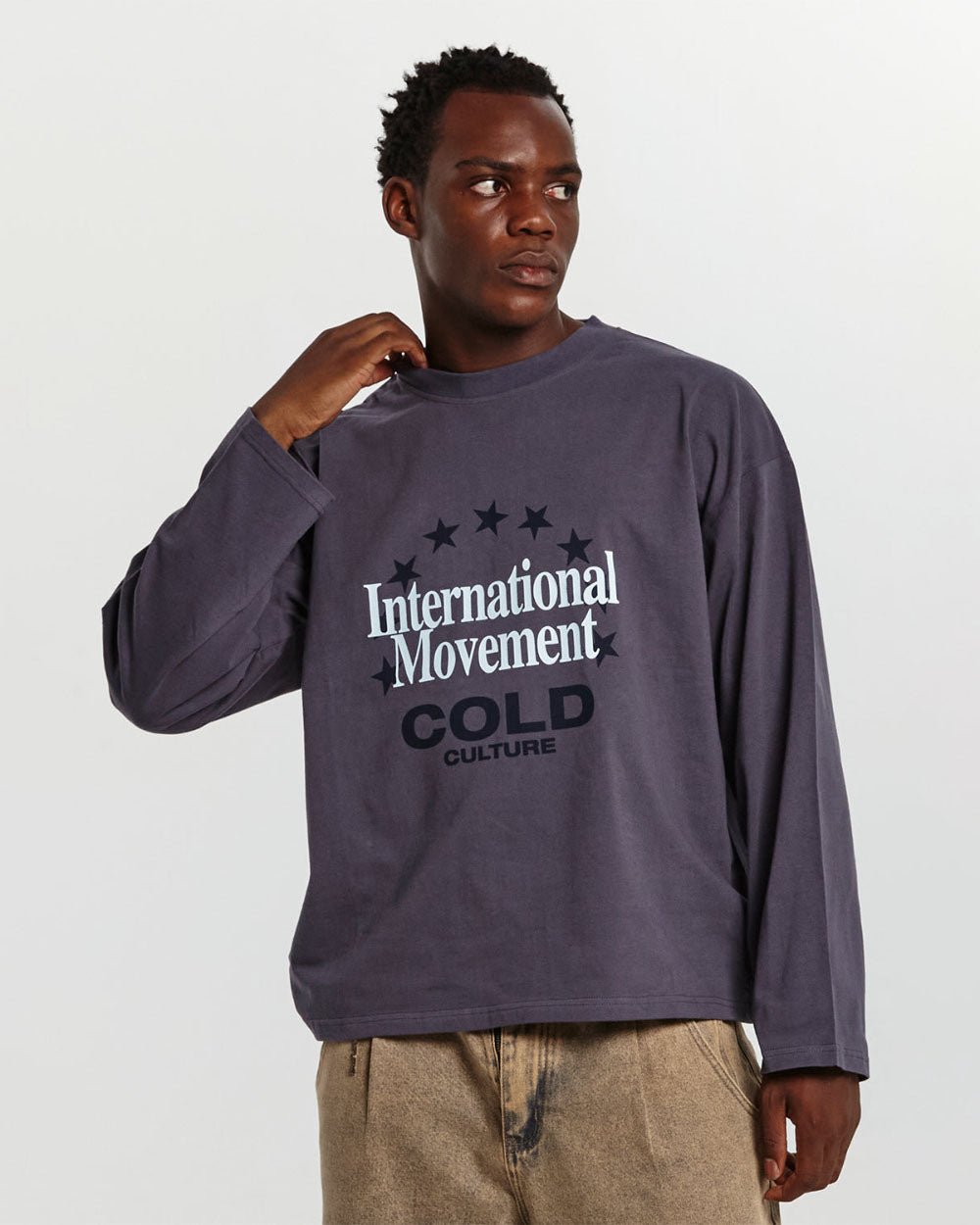 I.M LONGSLEEVE TEE DARK BLUE - COLD CULTURE