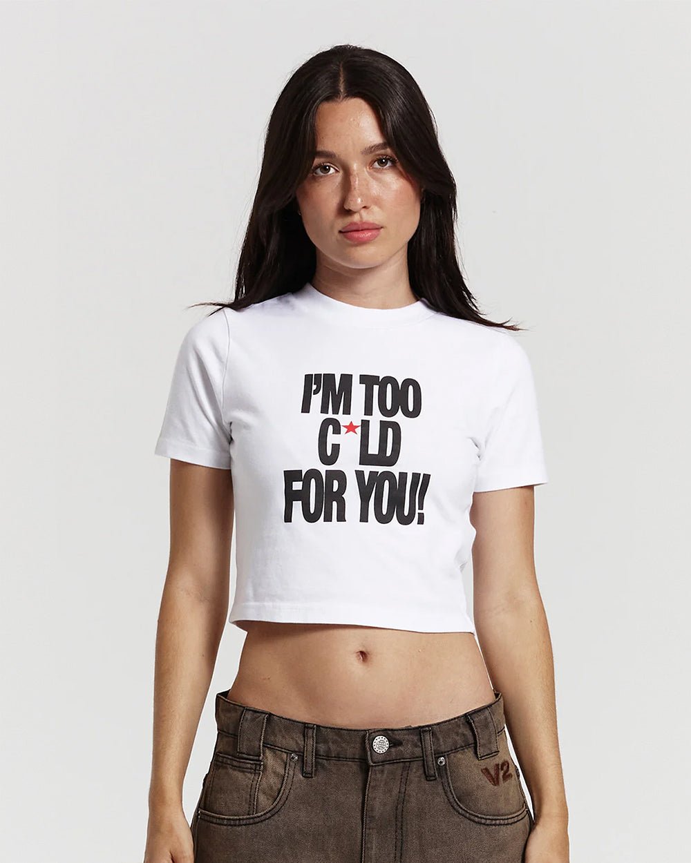 IM TOO COLD BABY TEE WHITE - COLD CULTURE