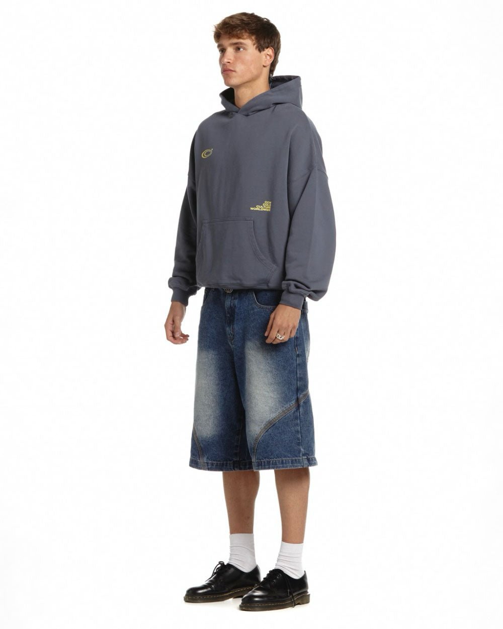 INDUSTRIAL HOODIE DARK BLUE - Cold Culture