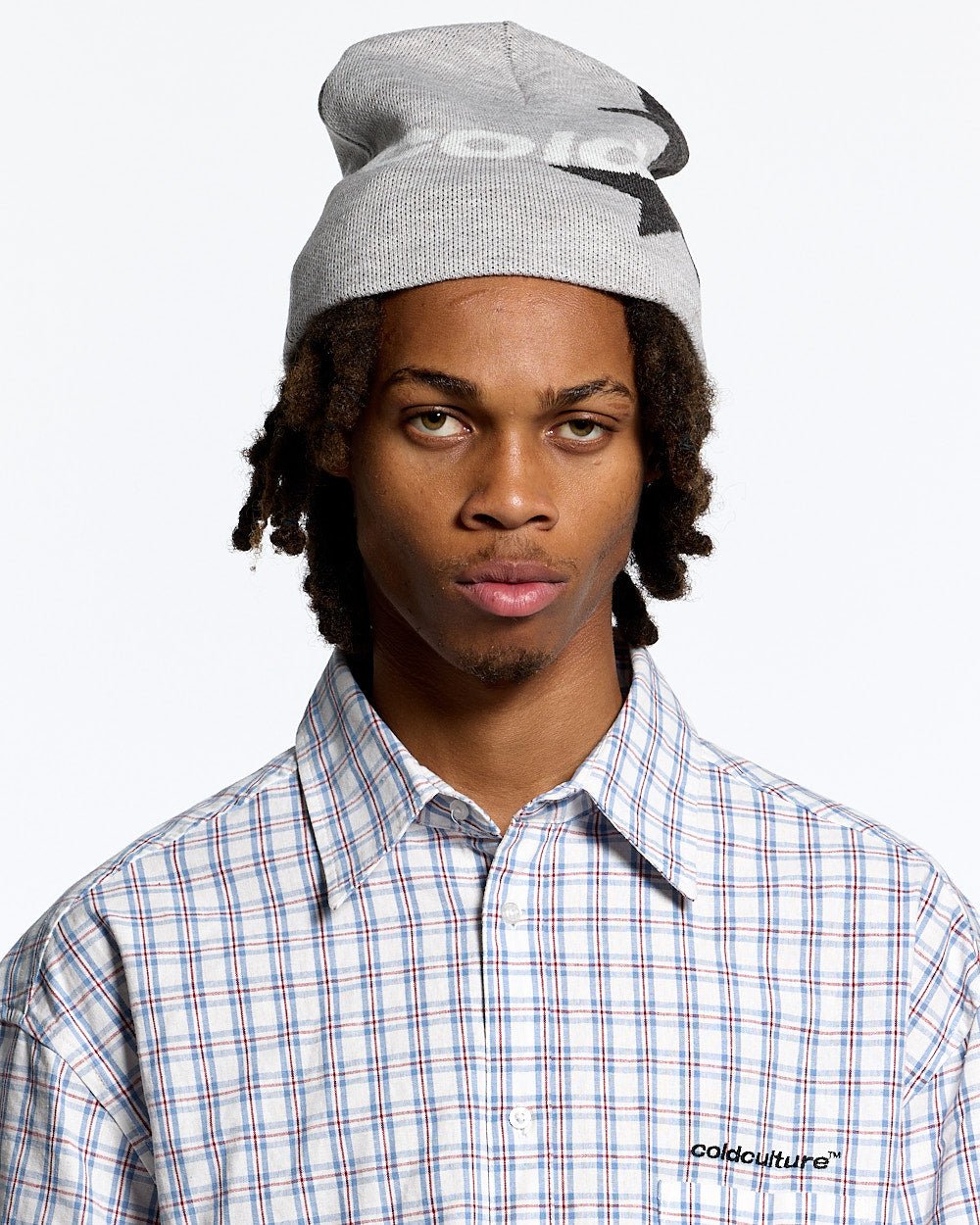 ITALIC STARS BEANIE ULTRA LIGHT GREY - COLD CULTURE
