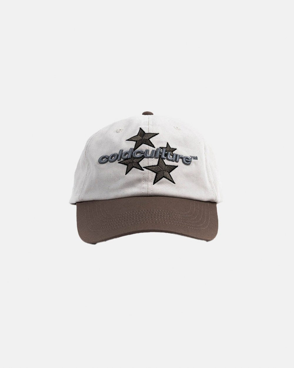 ITALIC STARS CAP IVORY WHITE/BROWN - COLD CULTURE