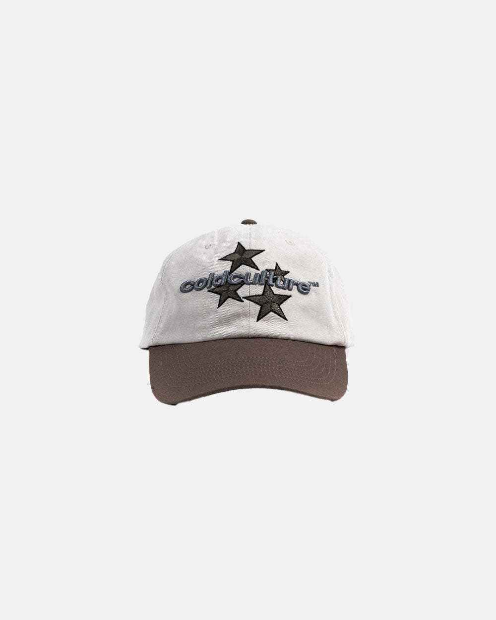 ITALIC STARS CAP IVORY WHITE/BROWN - Cold Culture
