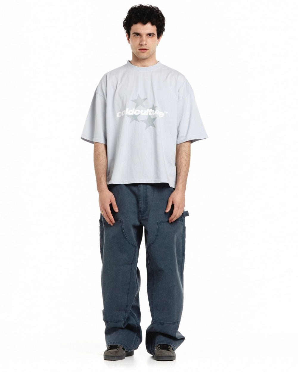 ITALIC STARS TEE PALE BLUE - COLD CULTURE