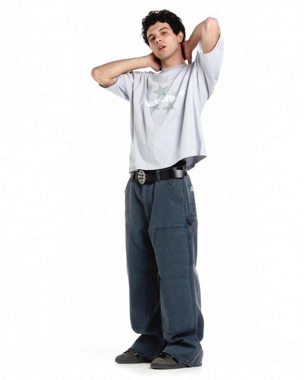 ITALIC STARS TEE PALE BLUE - COLD CULTURE