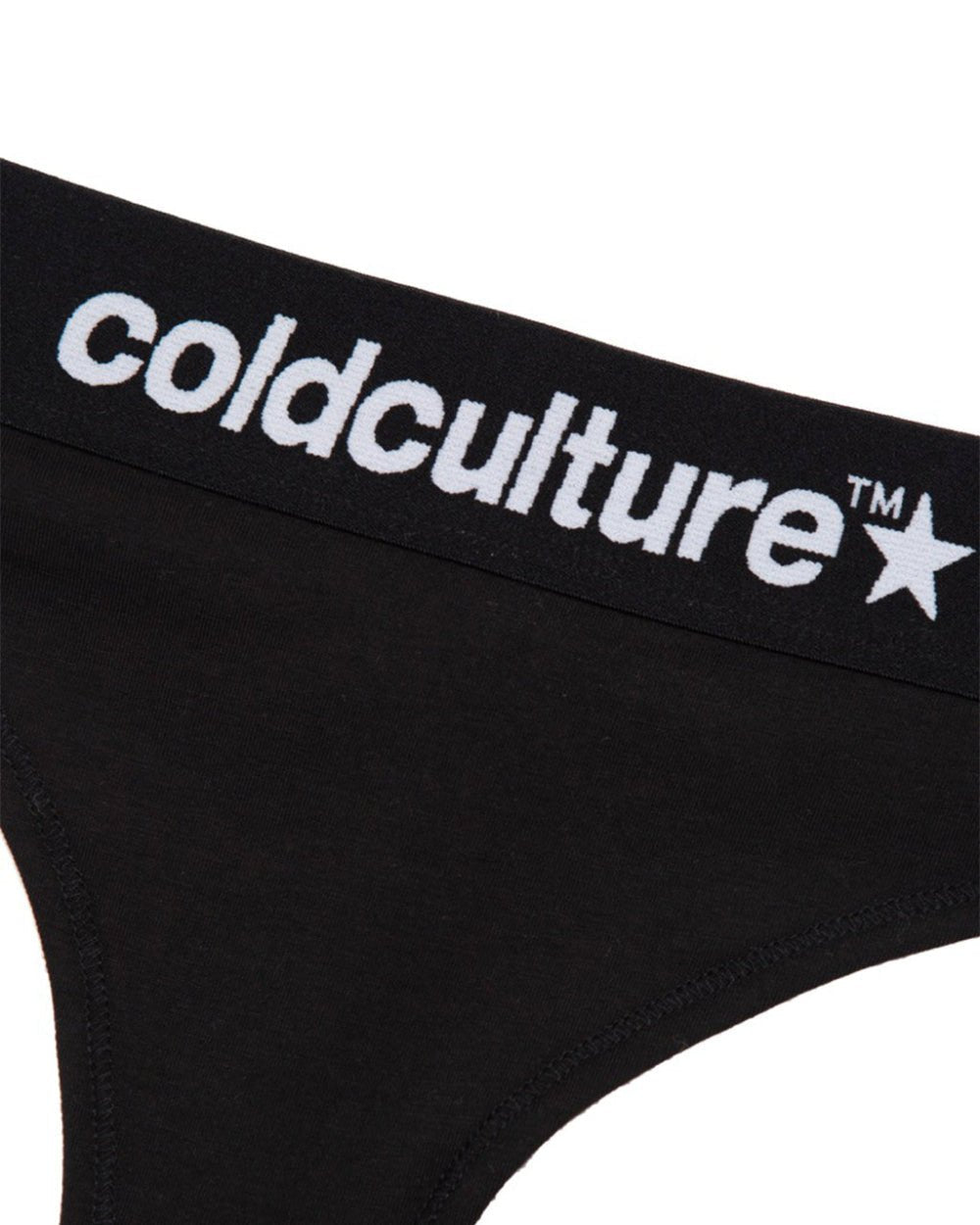ITALIC THONG BLACK (2 PACK) - Cold Culture