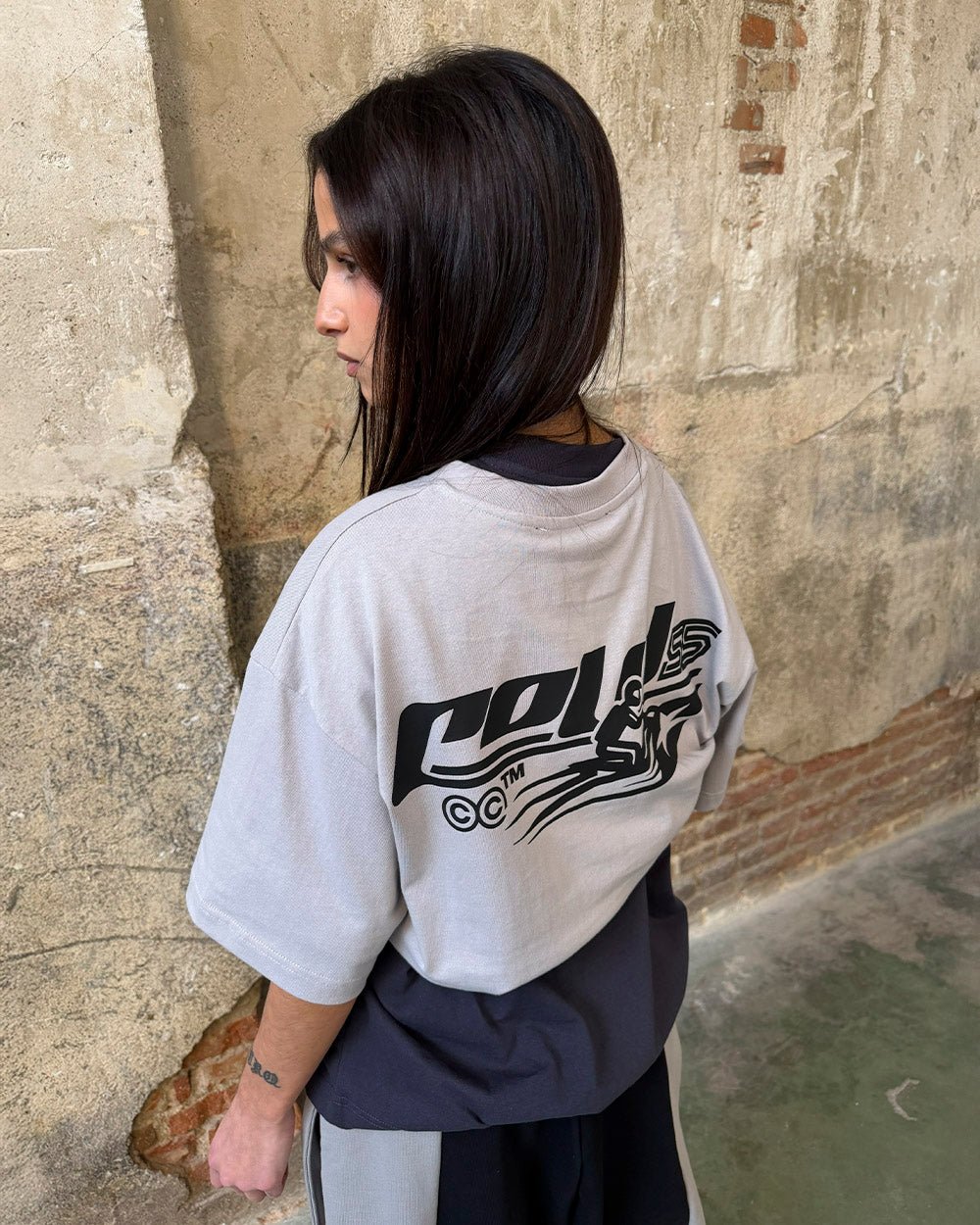 JET SKI TEE LIGHT GREY - Cold Culture