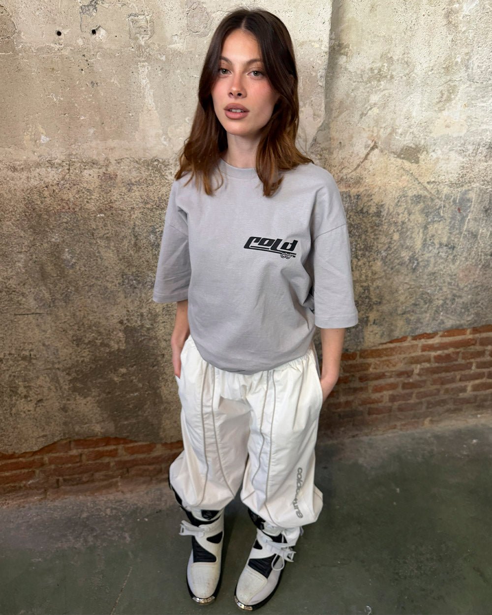 JET SKI TEE LIGHT GREY - Cold Culture