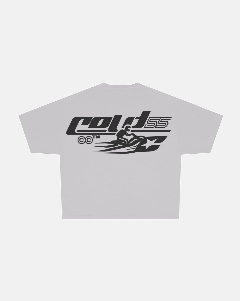 JET SKI TEE LIGHT GREY - Cold Culture