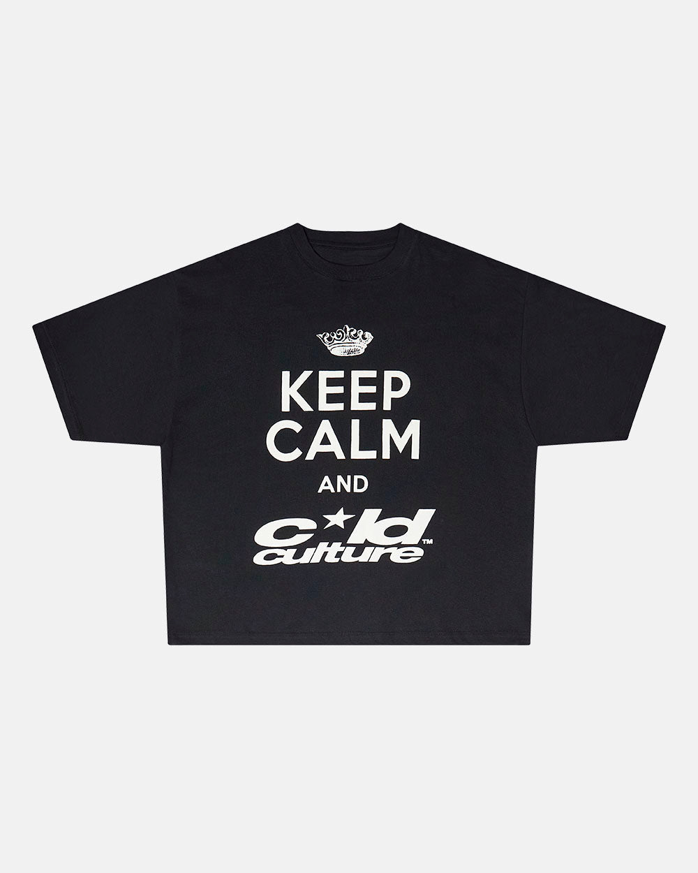 KEEP CALM TEE BLACK - COLD CULTURE