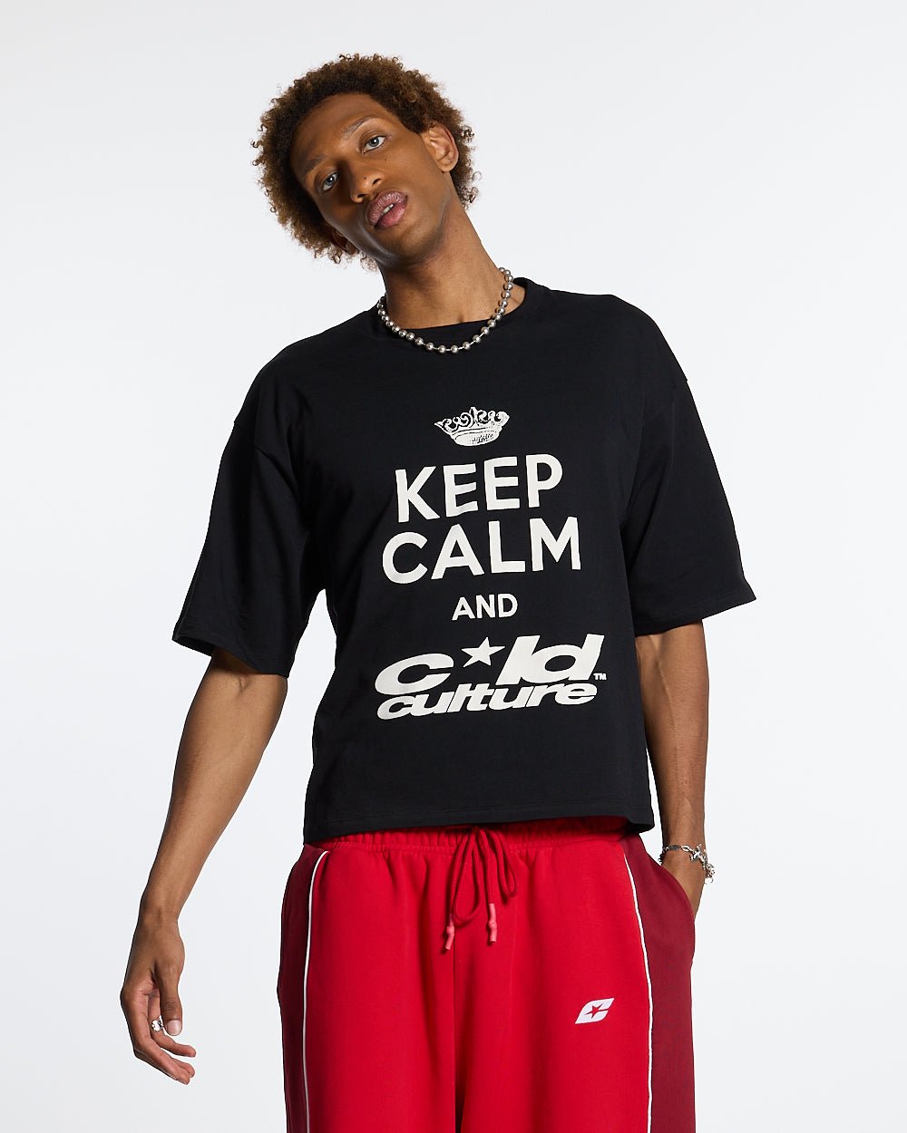 KEEP CALM TEE BLACK - COLD CULTURE #man