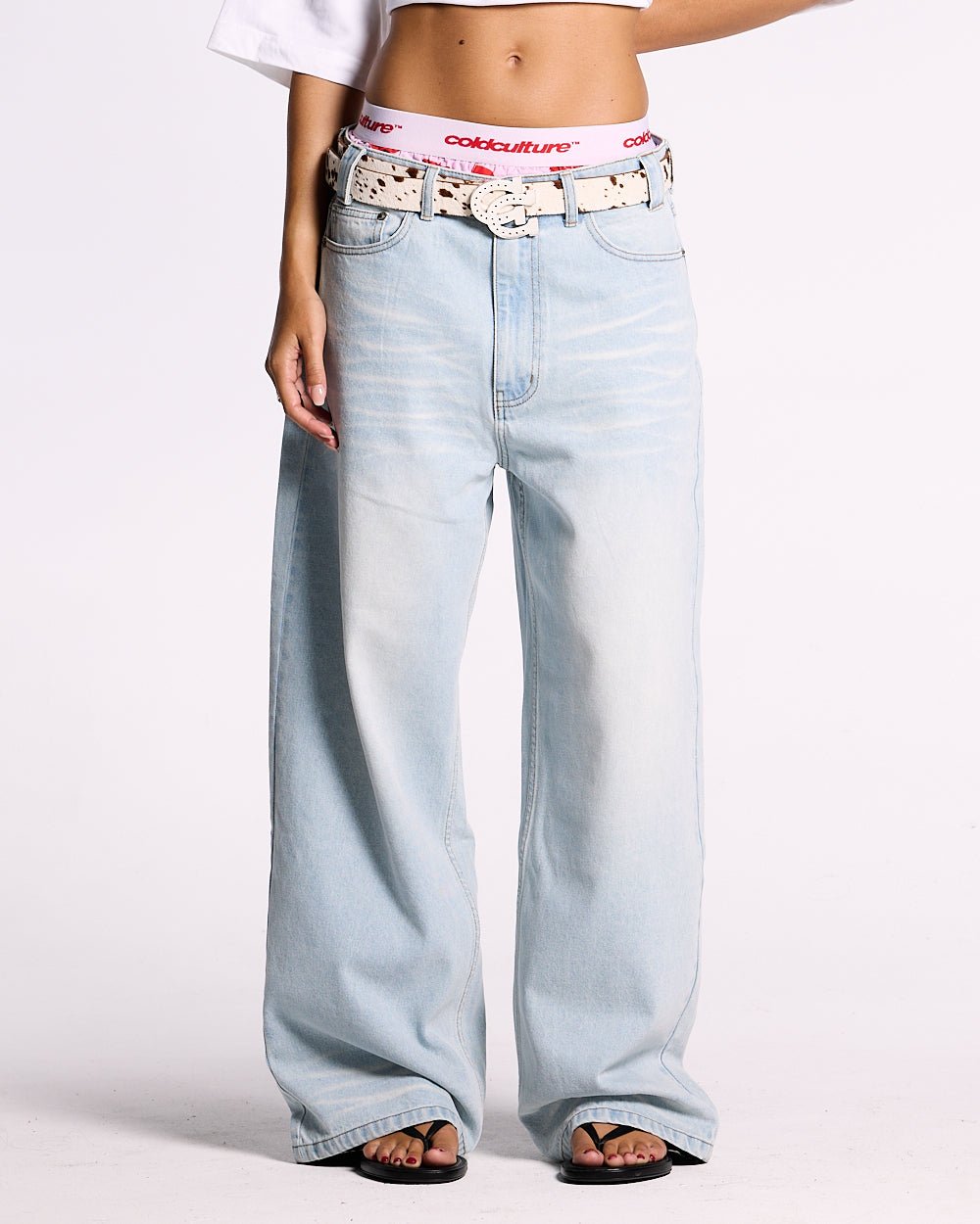KISSES AND DOLLARS PANTS BLUE DENIM - COLD CULTURE