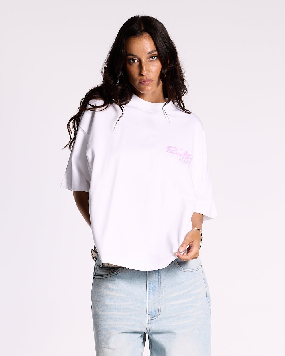 LACE UP TEE WHITE - COLD CULTURE
