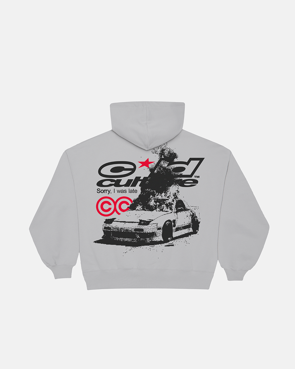 LATE HOODIE GREY - COLD CULTURE