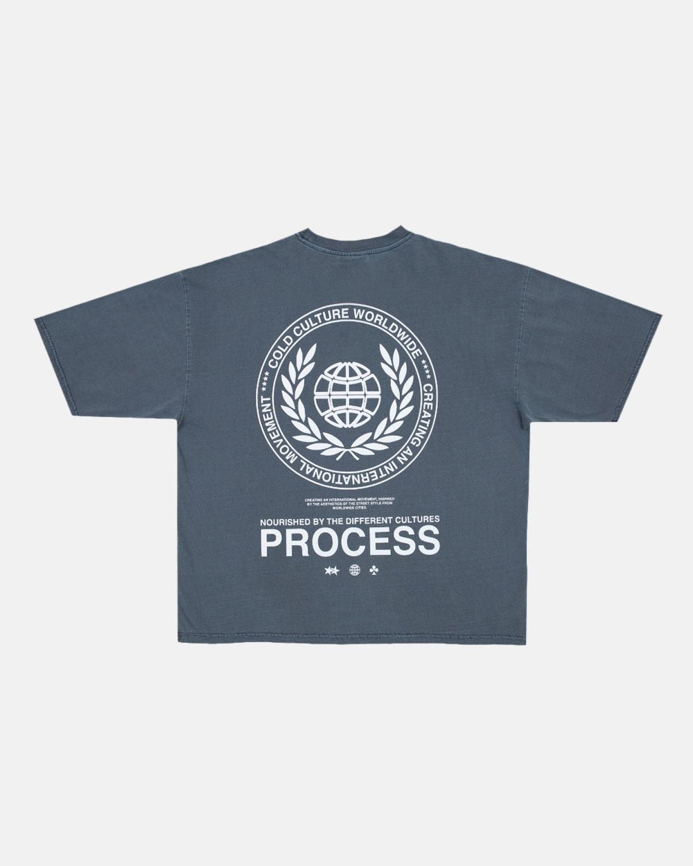 LAUREL WORLD TEE DARK BLUE - COLD CULTURE