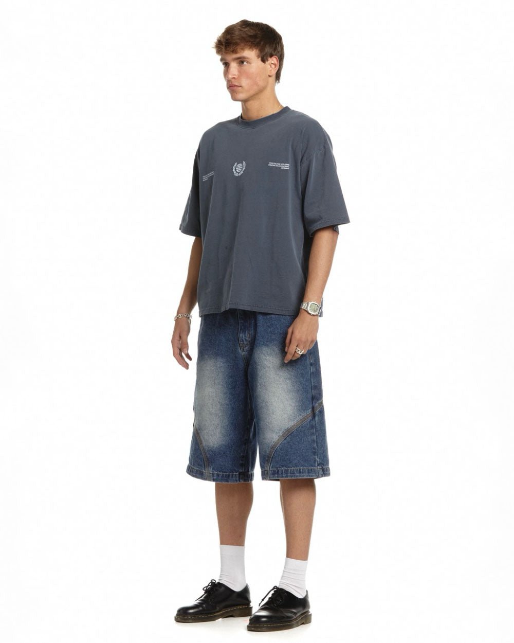 LAUREL WORLD TEE DARK BLUE - COLD CULTURE