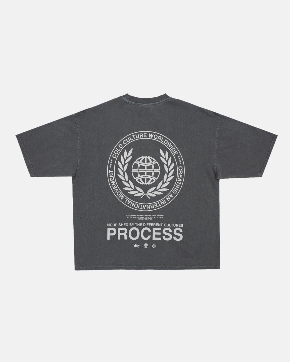 LAUREL WORLD TEE DUST GREY - COLD CULTURE