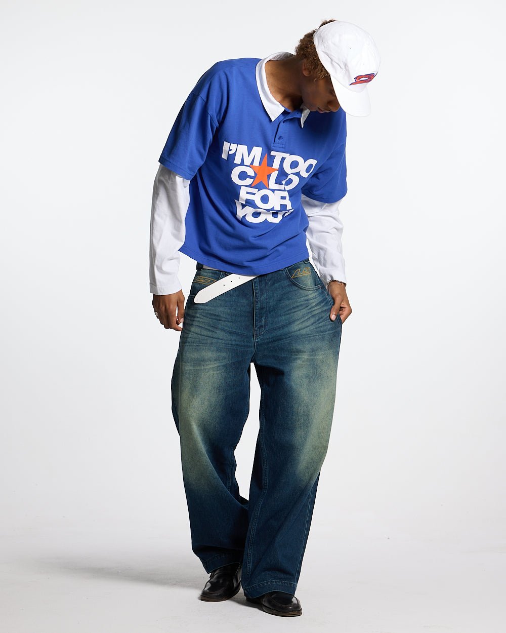 LAX LONGSLEEVE POLO INTENSE BLUE - COLD CULTURE