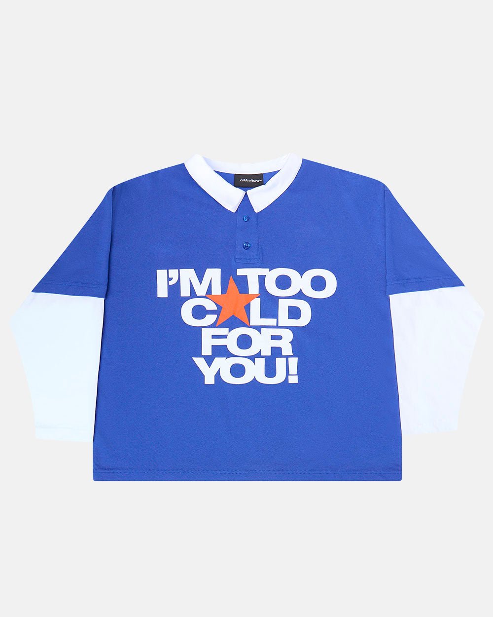 LAX LONGSLEEVE POLO INTENSE BLUE - COLD CULTURE