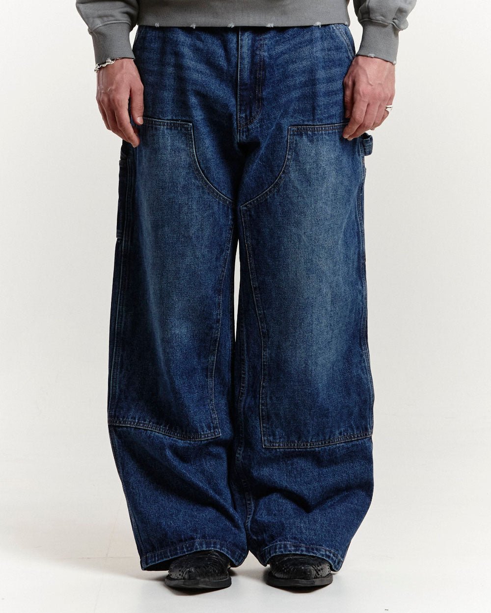 LIBERTY V1 DOUBLE KNEE PANTS FADED BLUE - COLD CULTURE