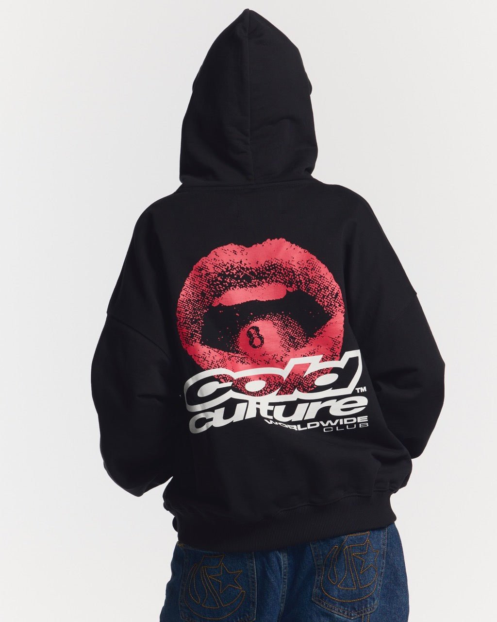 LIP COMBO HOODIE BLACK - COLD CULTURE #woman