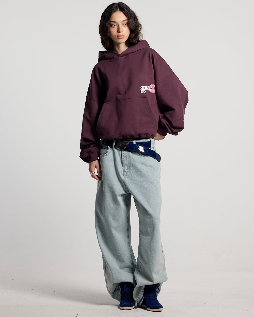 LIP COMBO HOODIE DARK BURGUNDY - Cold Culture