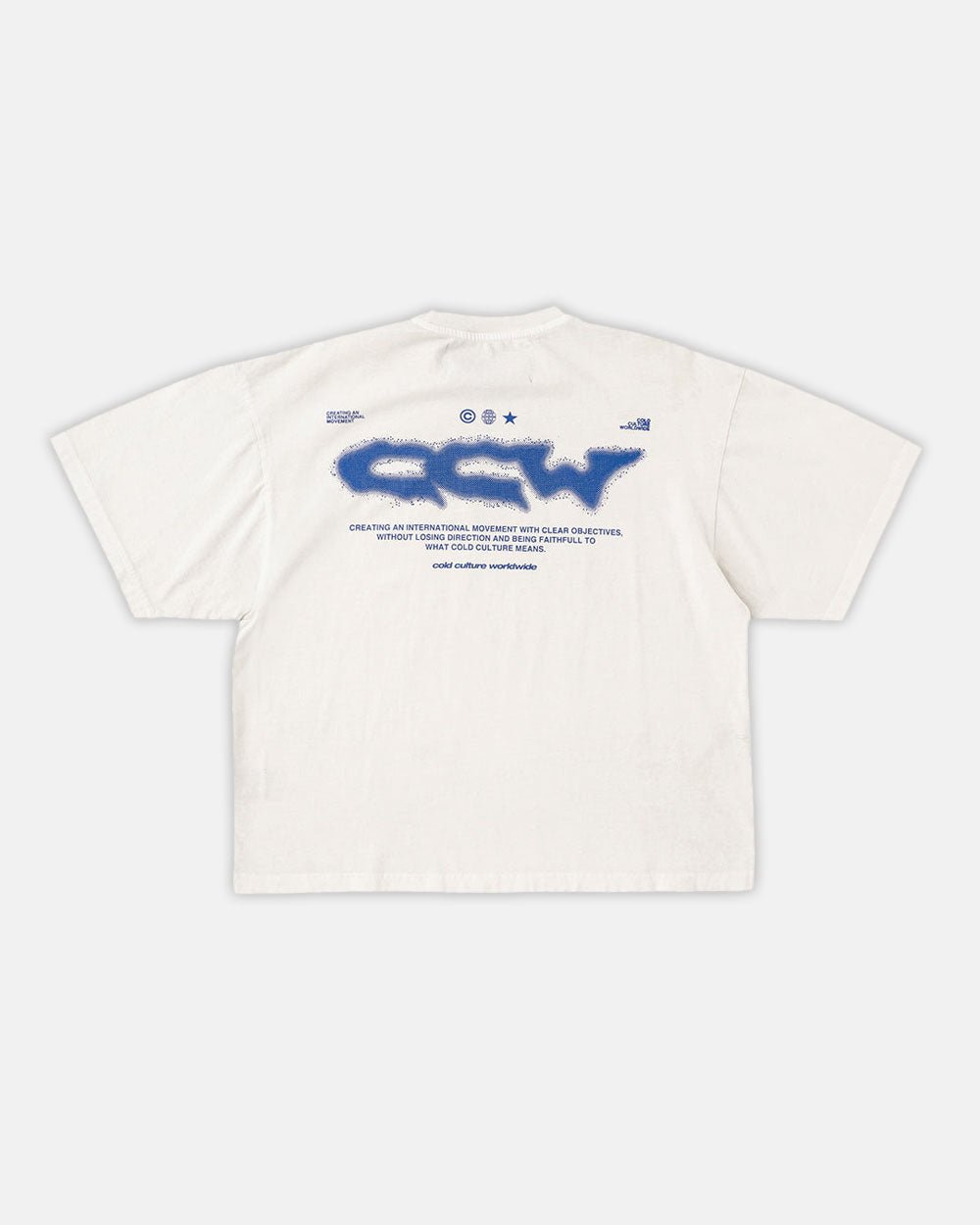 LIQUID HALFTONE TEE WHITE - COLD CULTURE