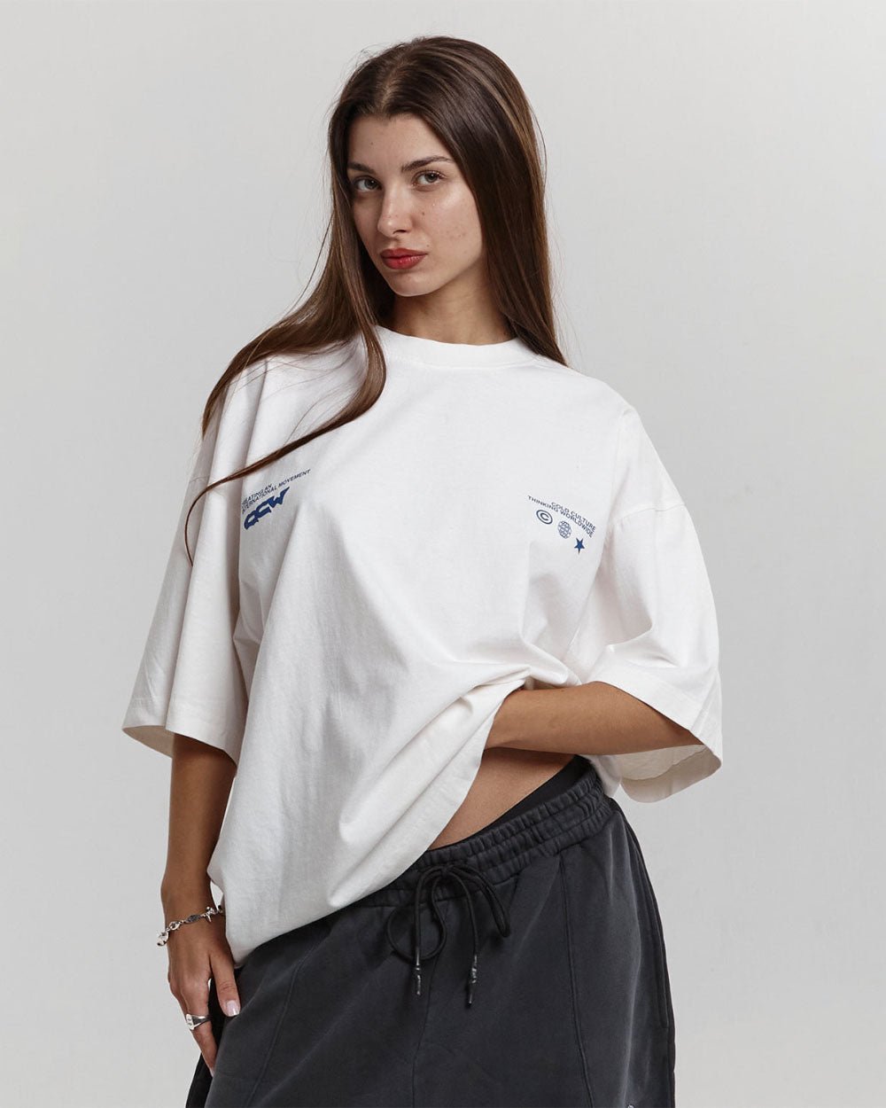 LIQUID HALFTONE TEE WHITE - COLD CULTURE