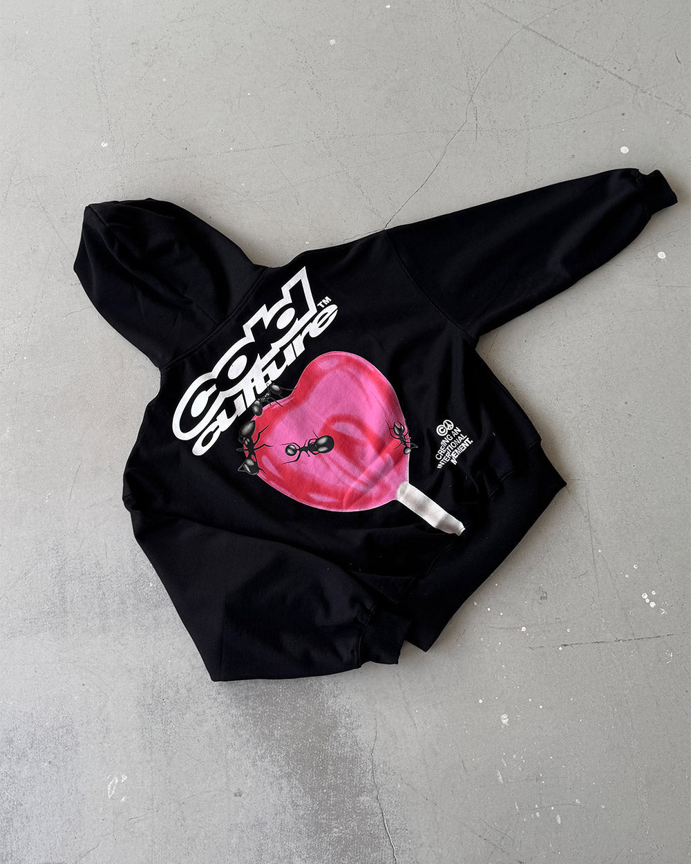 LOLLIPOP ZIP HOODIE BLACK - Cold Culture