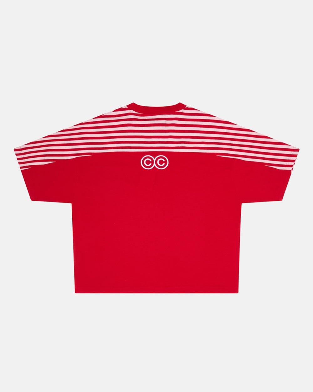 LOLLY HALF STRIPES TEE PINK AND RED - COLD CULTURE