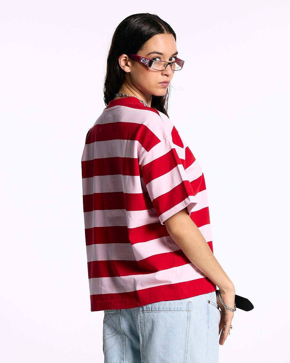 LOLLY ICE TEE PINK AND RED STRIPES - COLD CULTURE