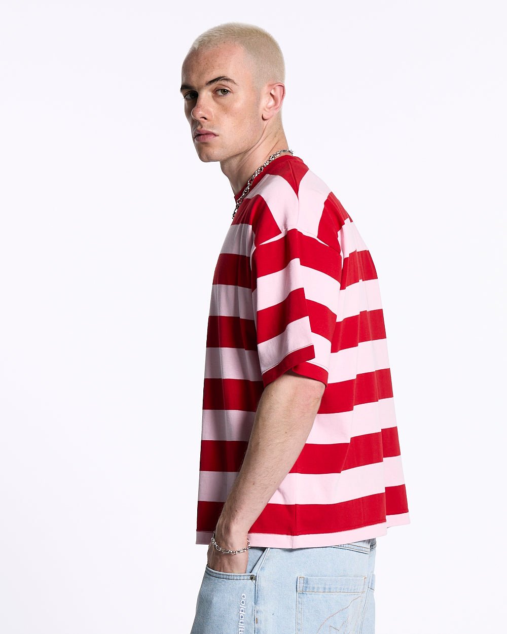 LOLLY ICE TEE PINK AND RED STRIPES - COLD CULTURE