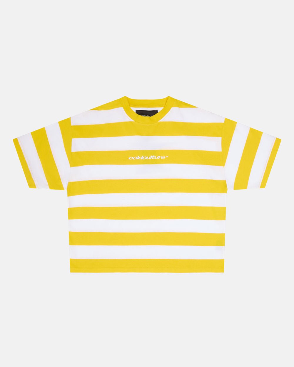 LOLLY ICE TEE WHITE AND YELLOW STRIPES - COLD CULTURE