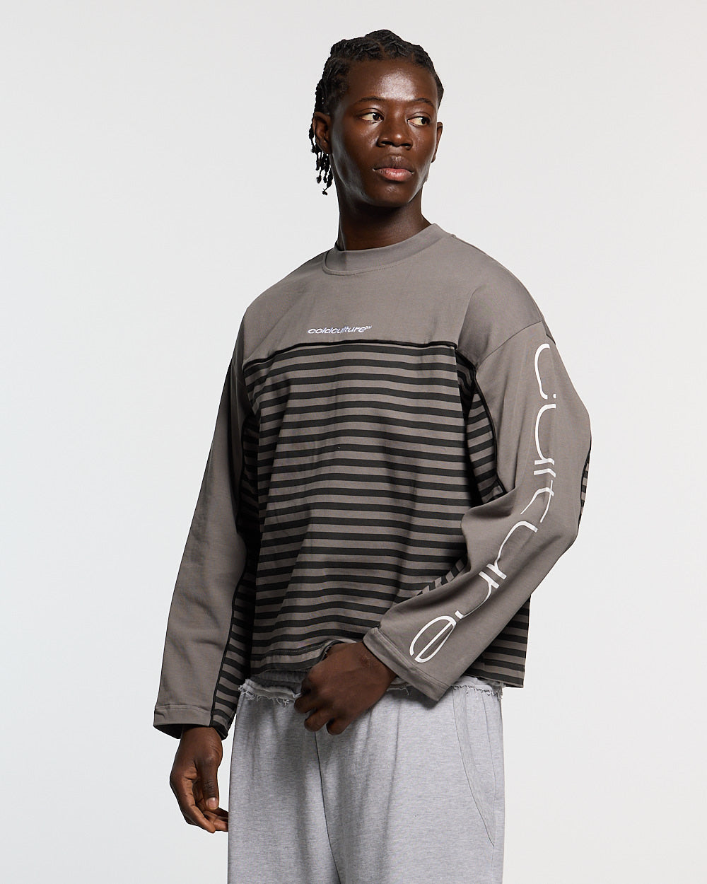 DOUBLE SIDED LONGSLEEVE DARK GREY